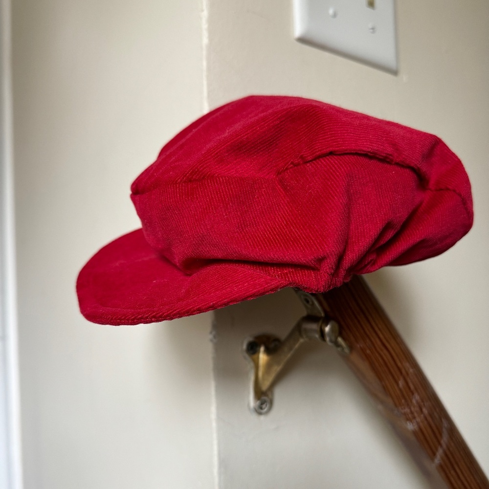 Red Corduroy Drivers Hat for Toddler
